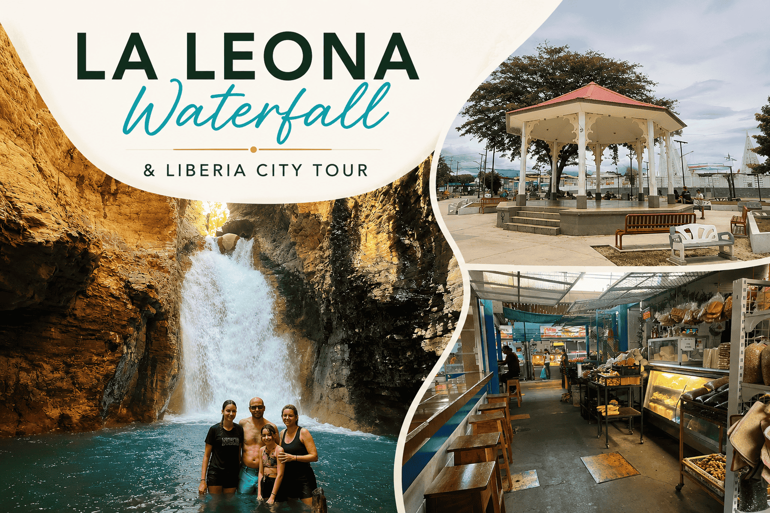 La Leona Waterfall and Liberia City Tour